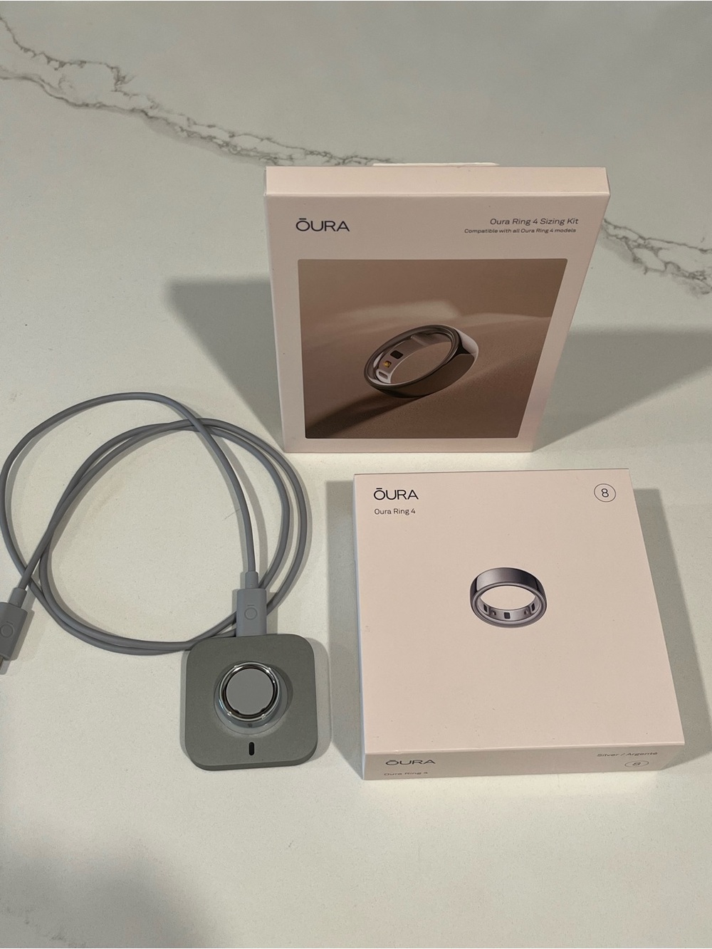 Oura Ring size 8 w/charger and fitting kit - Picture 3 of 7
